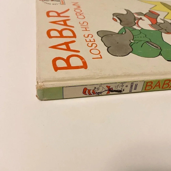 Vintage 1967 Babar Loses His Crown Laurent De Brunhoff Random House Book - Picture 4 of 15